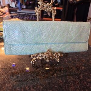 Elegant Iridescent Mint Green Clutch.